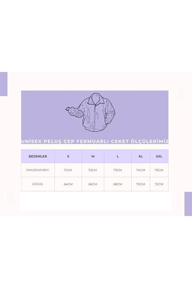 Fermuarlı Peluş Ceket