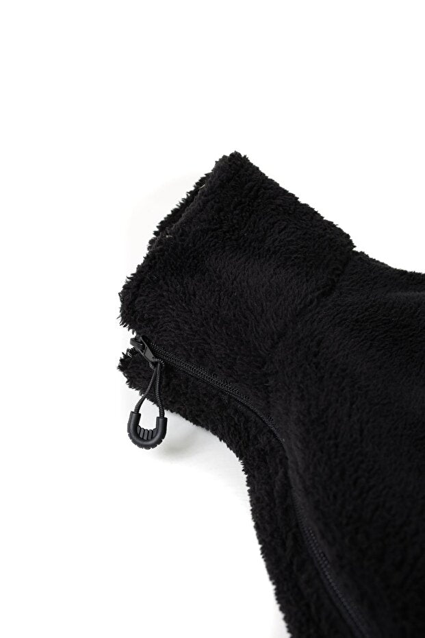 Fermuarlı Peluş Ceket