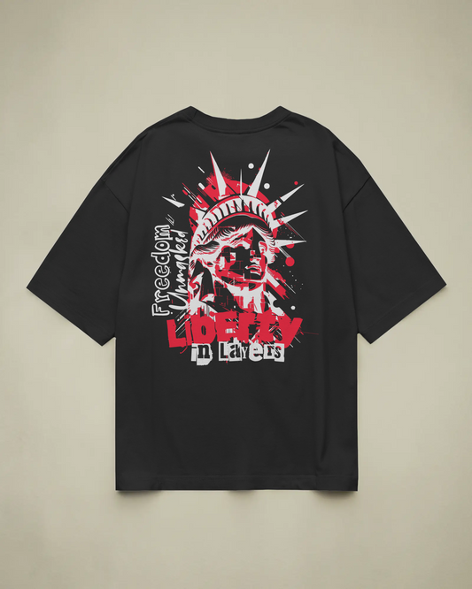 Liberty Baskılı Oversize T-shirt