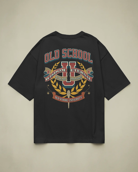 Old School Baskılı Oversize T-shirt