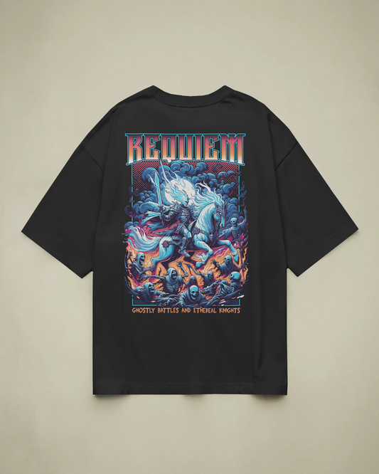 Requiem Baskılı Oversize T-shirt