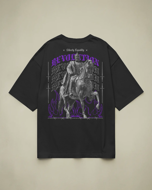 Revolution Baskılı Oversize T-shirt