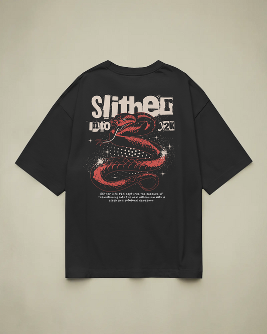 Slither Baskılı Oversize T-shirt