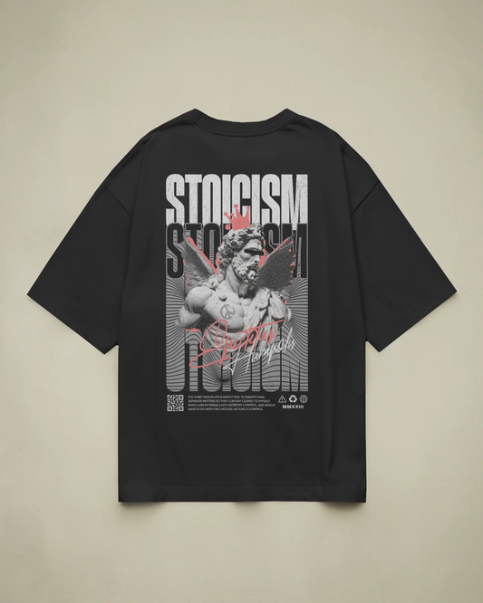 Stoicism Baskılı Oversize T-shirt