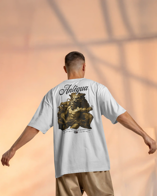 Antiqua Baskılı Oversize T-shirt