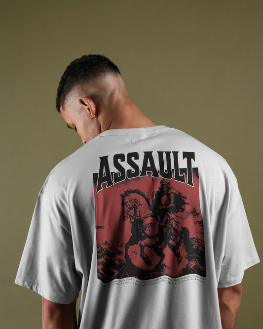 Assault Baskılı Oversize T-shirt