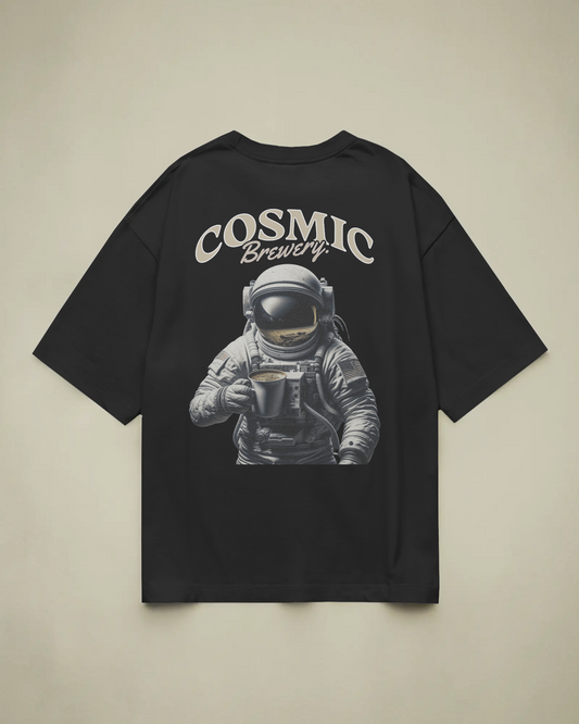 Cosmic Brew Baskılı Oversize T-shirt