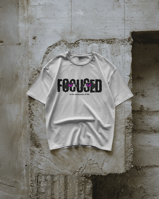 Focused Baskılı Oversize T-shirt