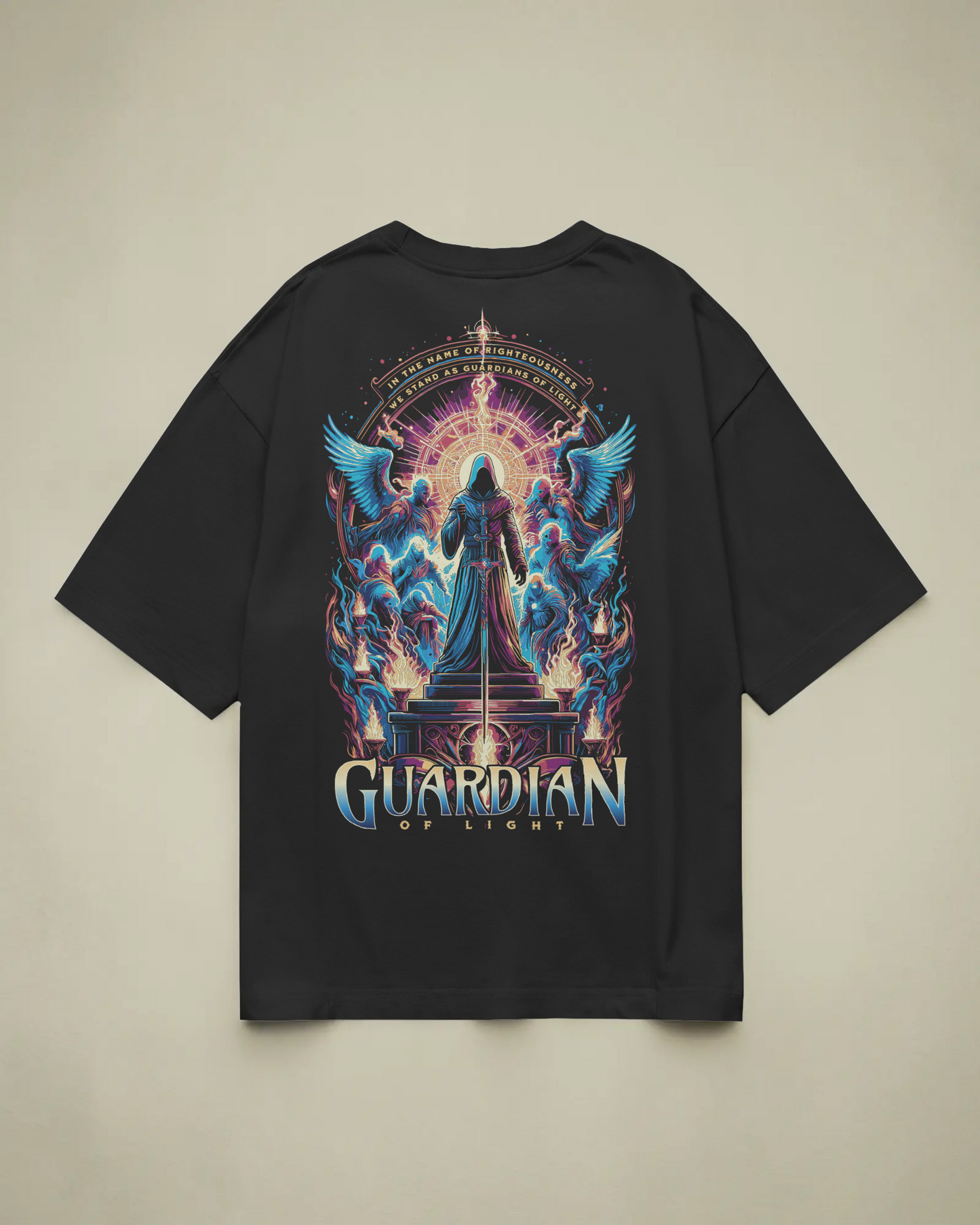 Guardian Of The Light Baskılı Oversize T-shirt