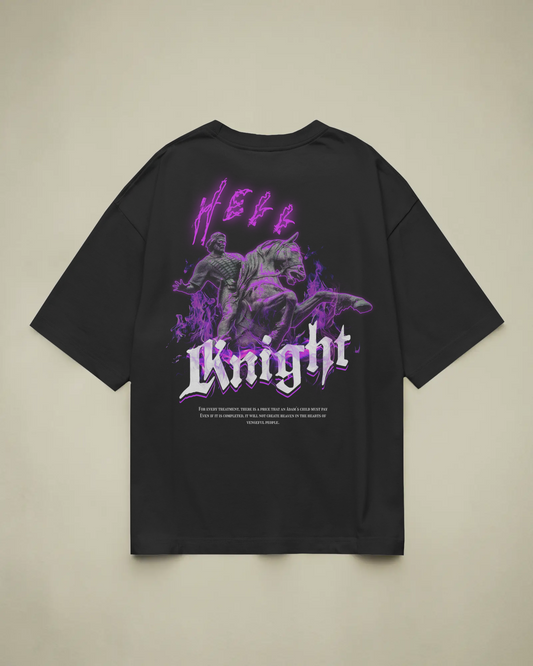 Hell Knight Baskılı Oversize T-shirt