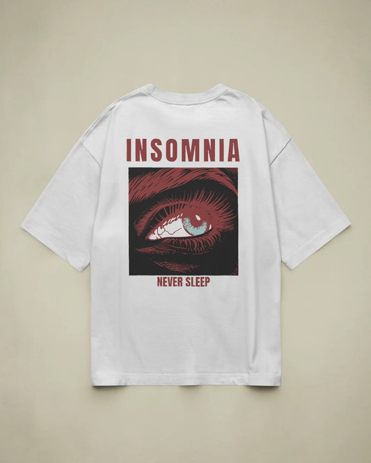 Insomnia Eyes Baskılı Oversize T-shirt