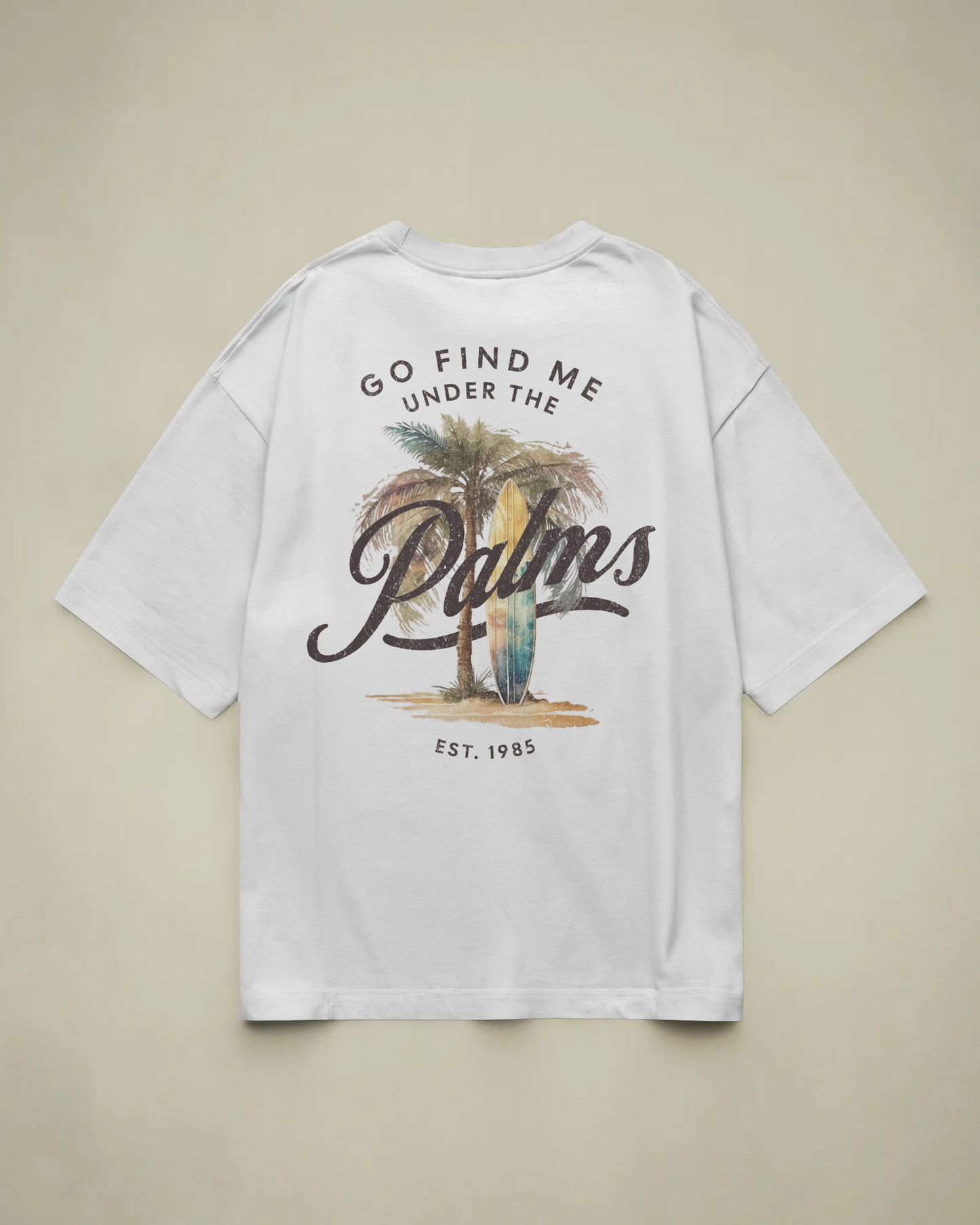 Palms Baskılı Oversize T-shirt