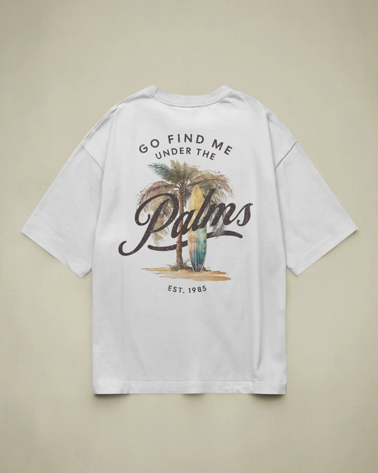 Palms Baskılı Oversize T-shirt