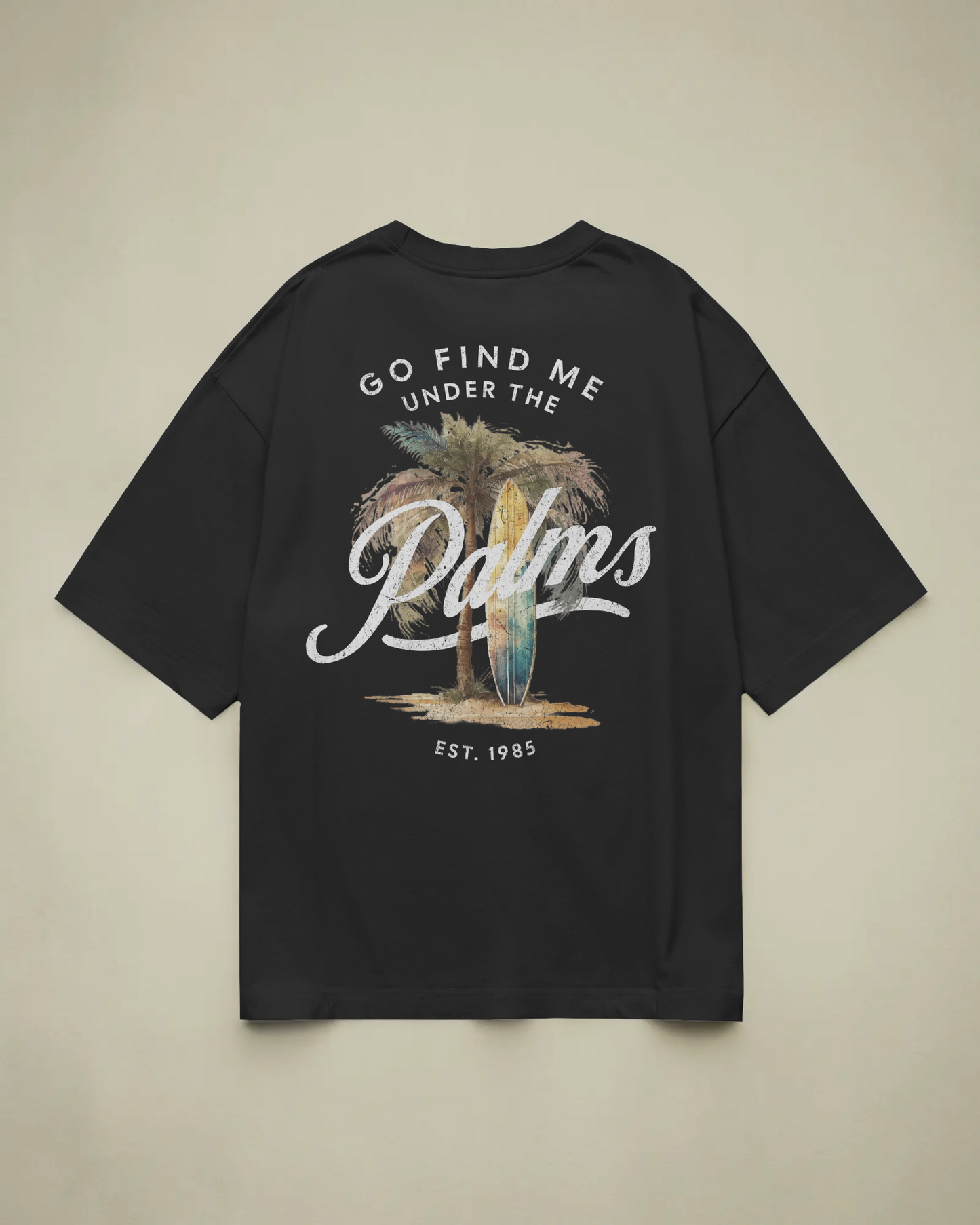 Palms Baskılı Oversize T-shirt