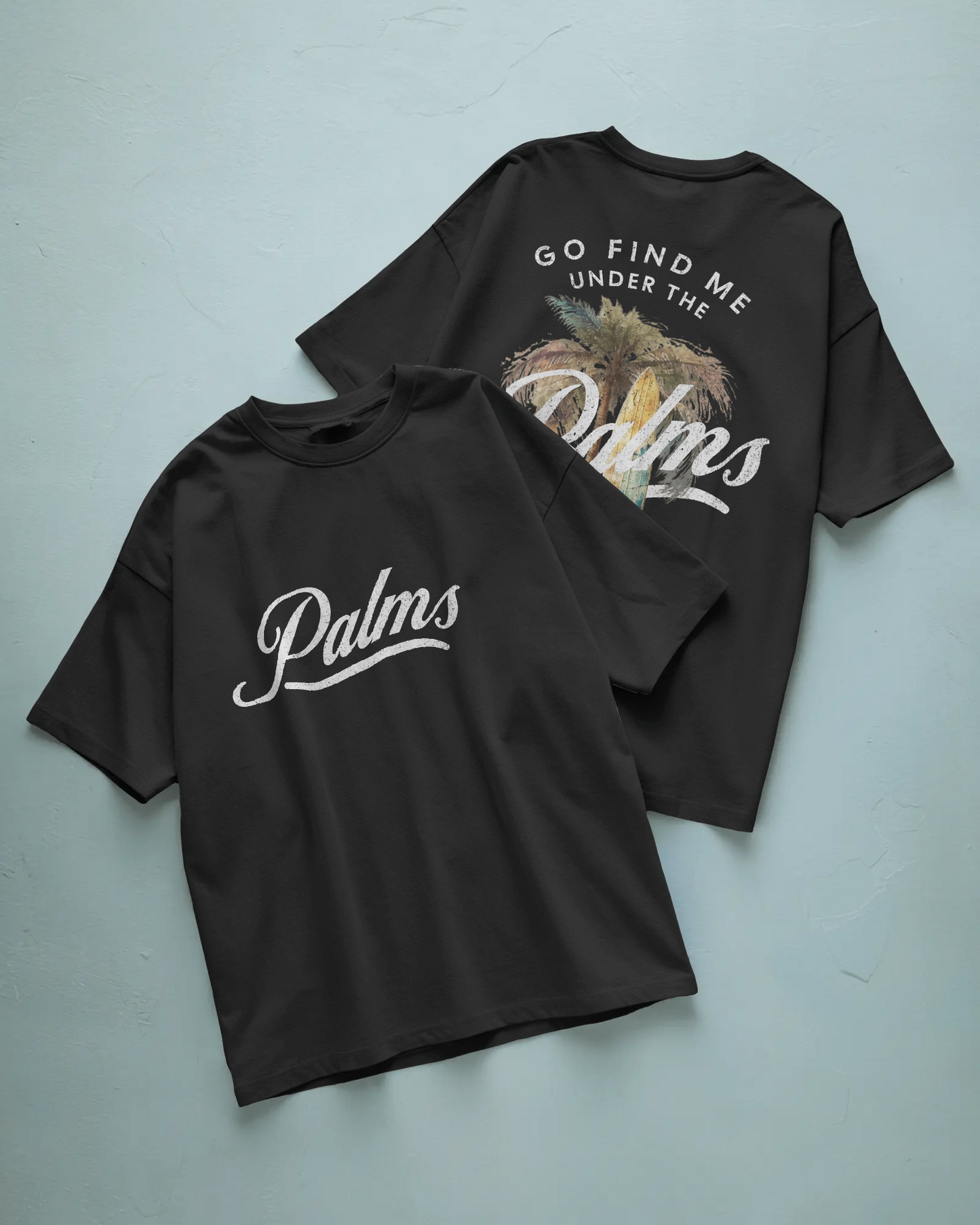 Palms Baskılı Oversize T-shirt