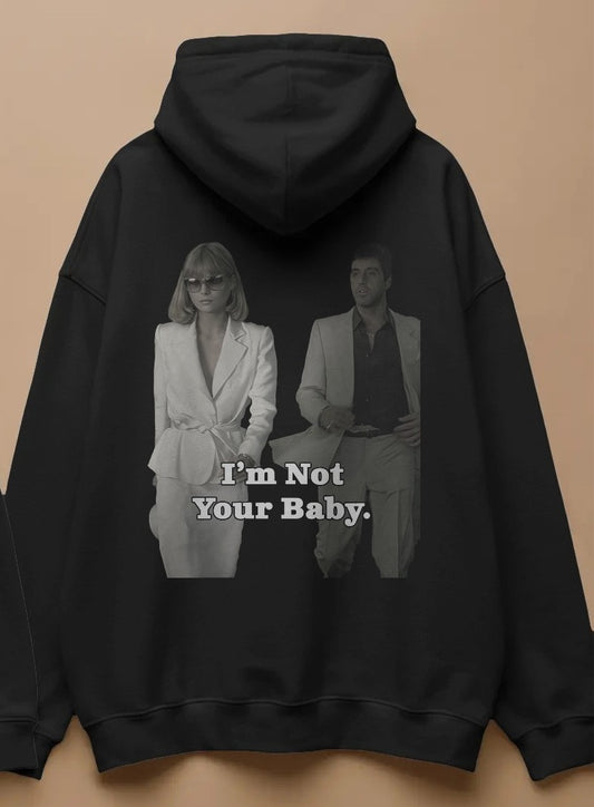 Don't Call Me Baby Baskılı Hoodie