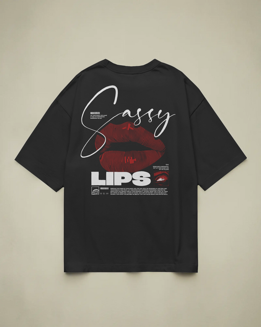 Sassy Lips Baskılı Oversize T-shirt