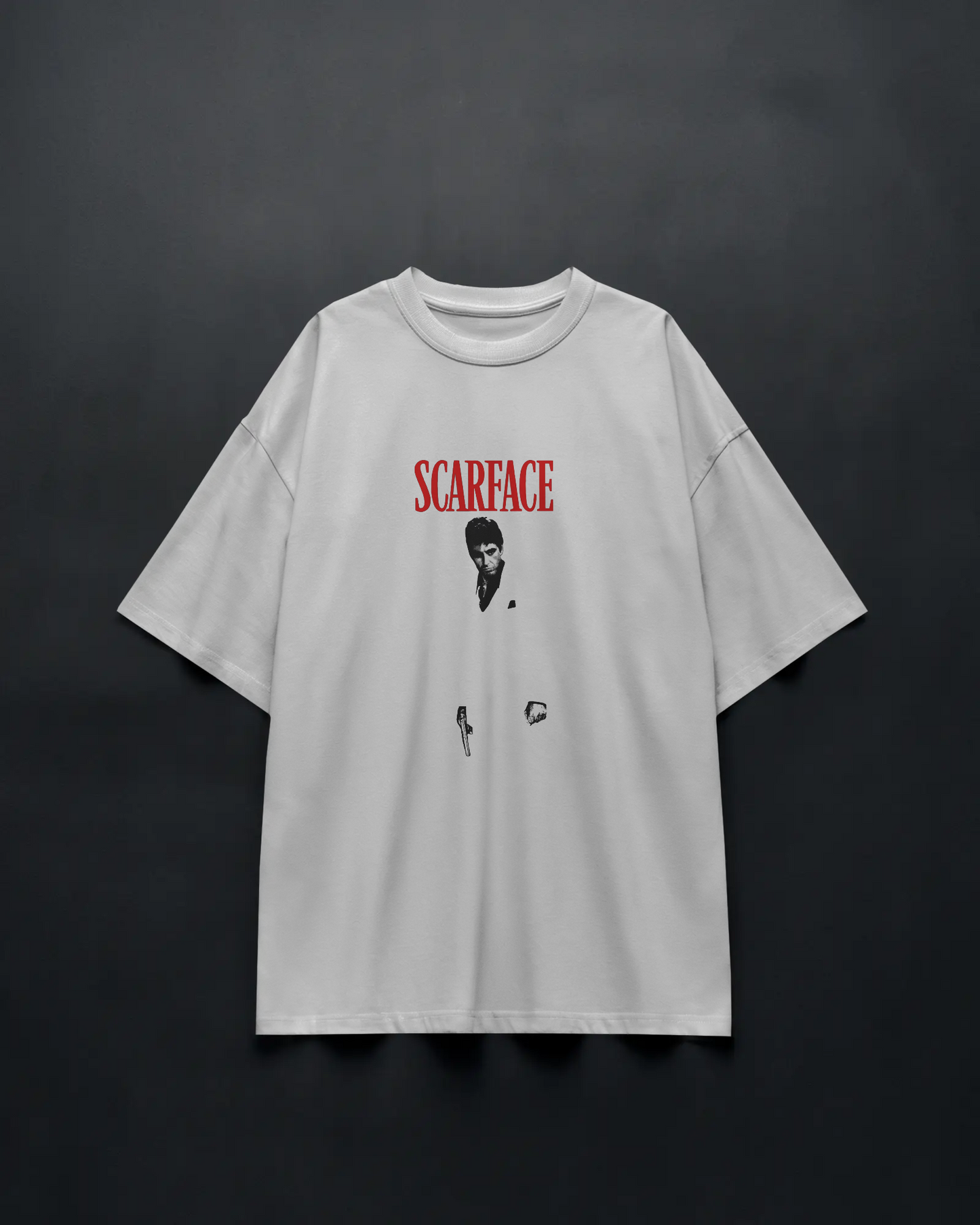 Scarface Ön/Arka Baskılı Oversize T-shirt