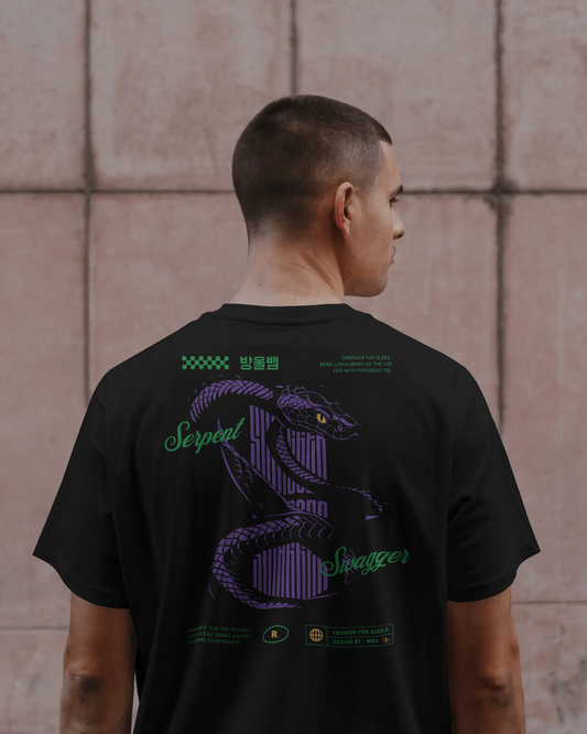 Serpent Swagger Baskılı Oversize T-shirt