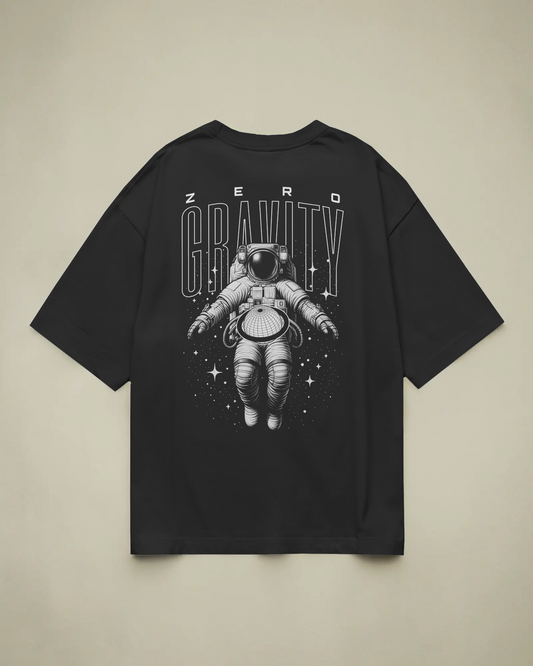Zero Gravity Baskılı Oversize T-shirt