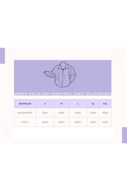 Fermuarlı Peluş Ceket