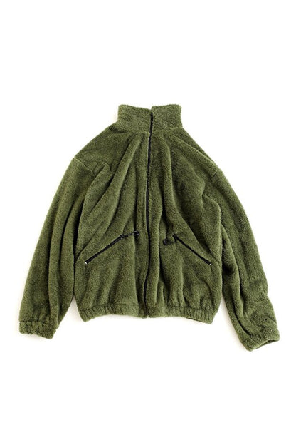 Fermuarlı Peluş Ceket