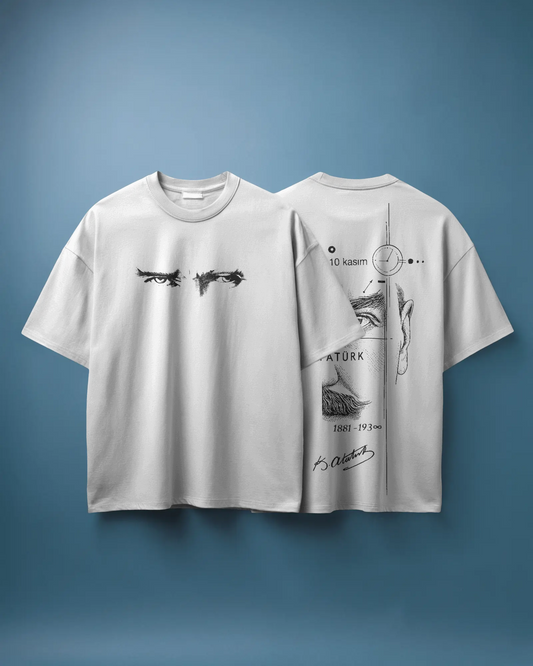 Mustafa Kemal Atatürk Baskılı Oversize T-shirt