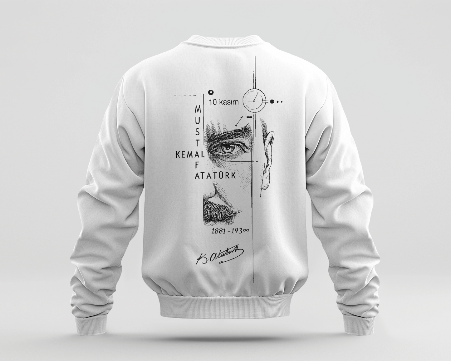 Mustafa Kemal Atatürk Baskılı Sweatshirt