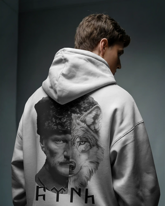 Atatürk The Wolf Baskılı Hoodie