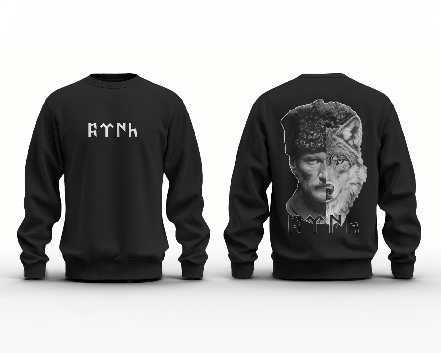 Atatürk The Wolf Baskılı Sweatshirt