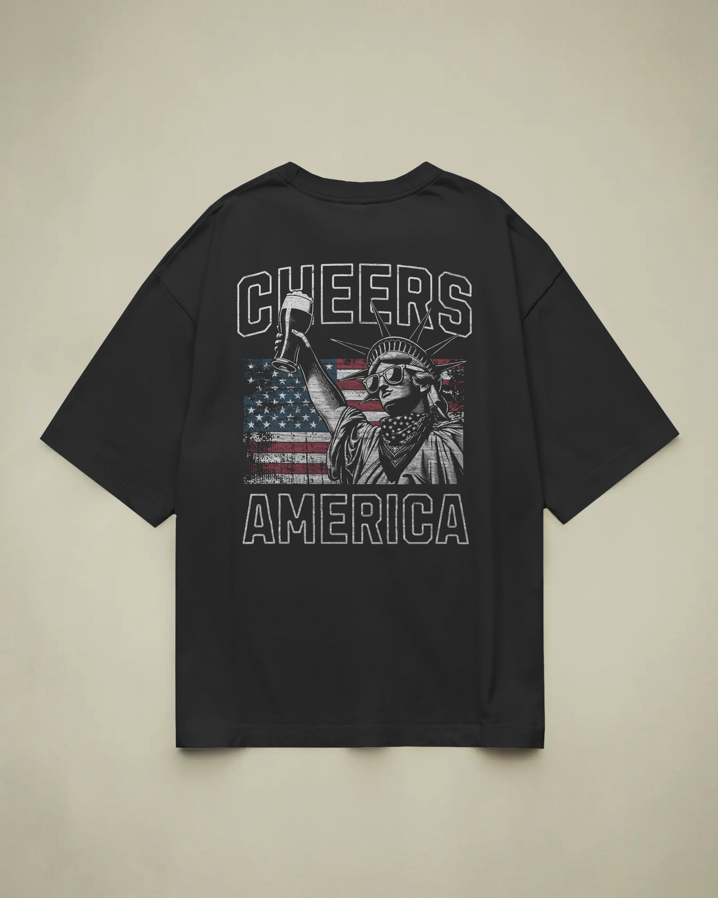 Cheers America Baskılı Oversize T-shirt