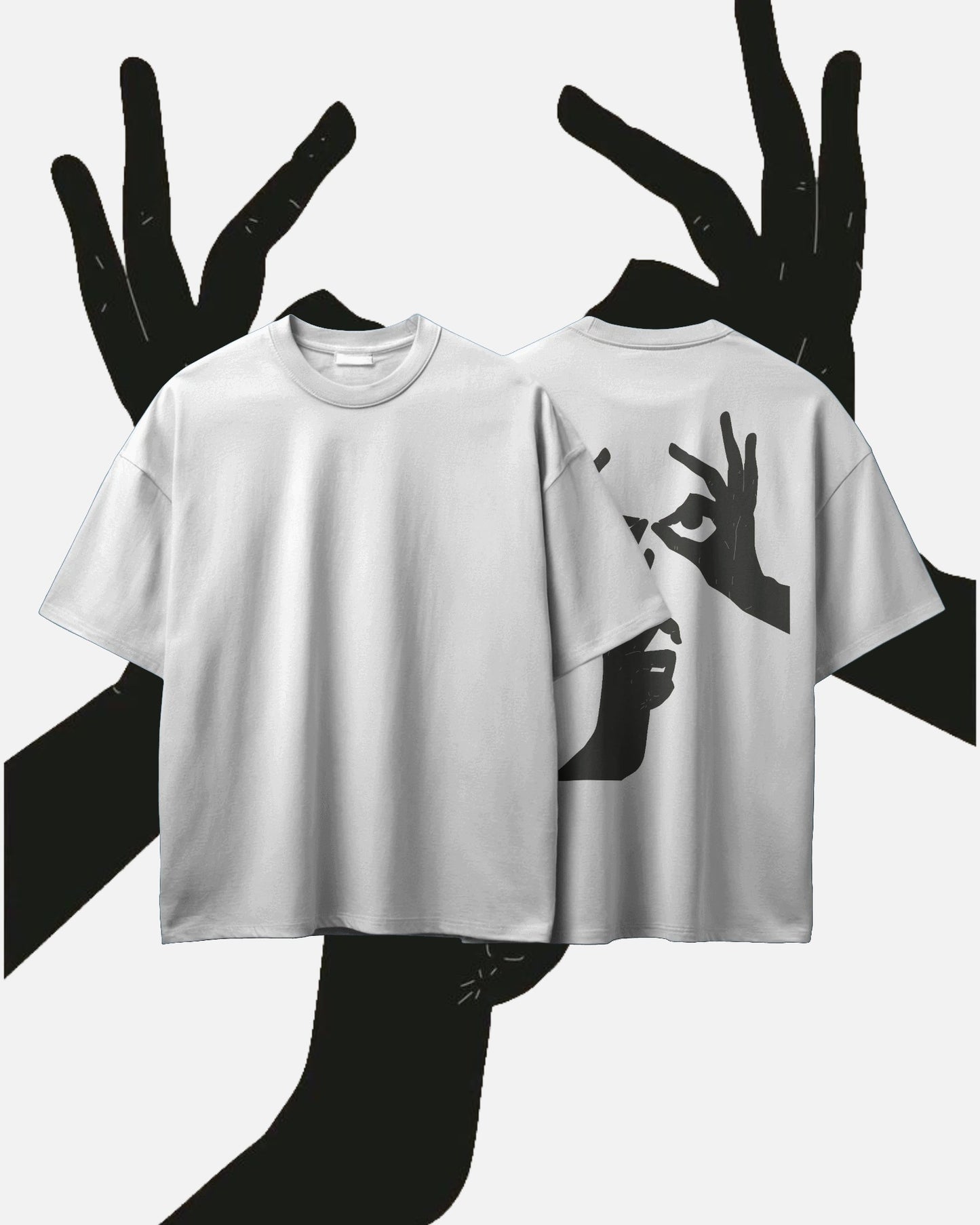 Be Quiet Baskılı Oversize T-shirt