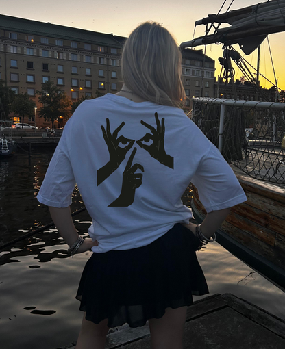 Be Quiet Baskılı Oversize T-shirt