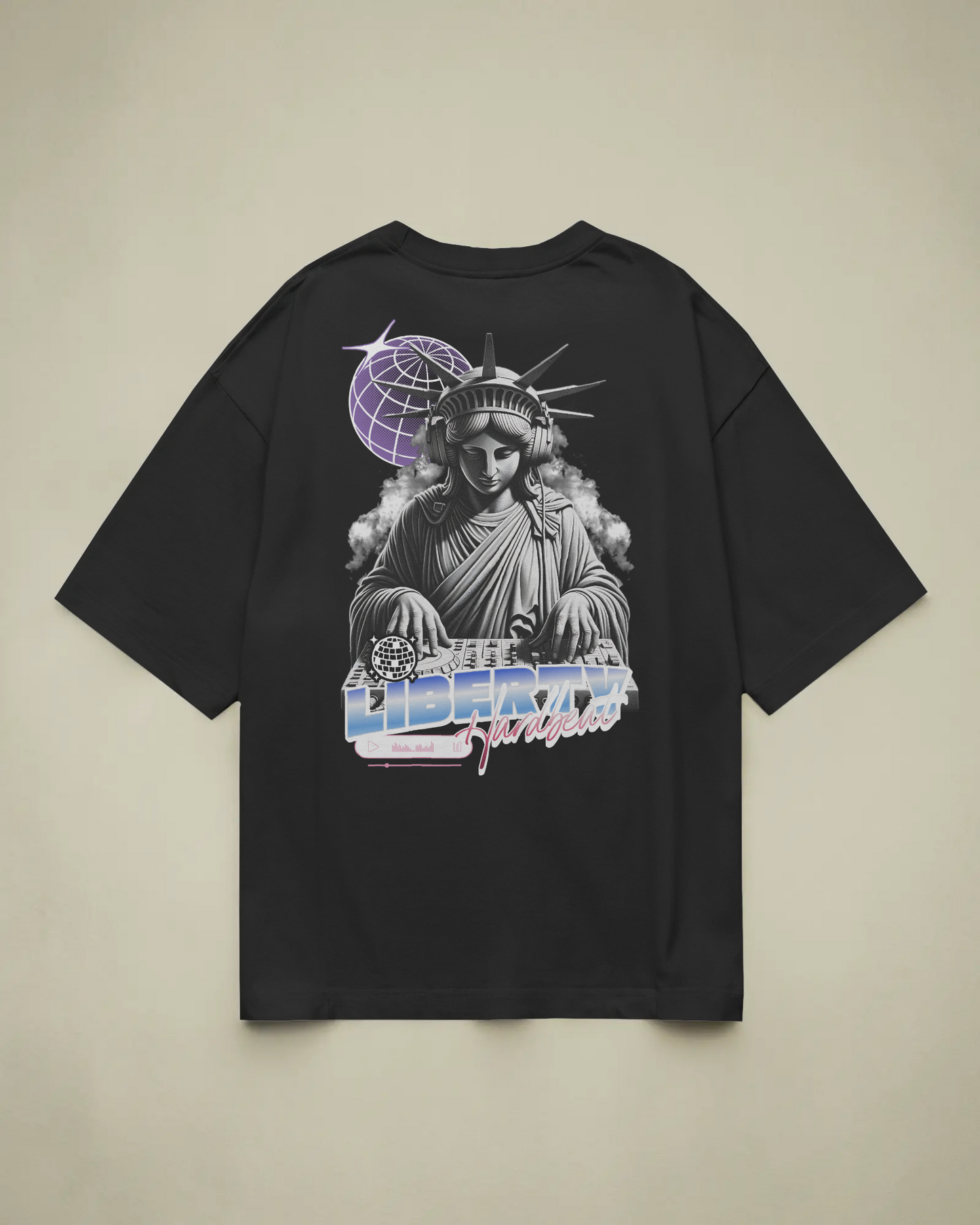 Liberty Dj Baskılı Oversize T-shirt