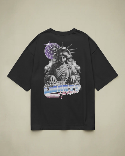 Liberty Dj Baskılı Oversize T-shirt