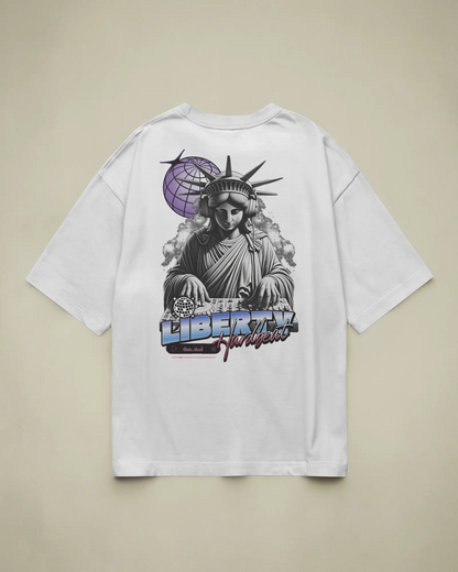 Liberty Dj Baskılı Oversize T-shirt