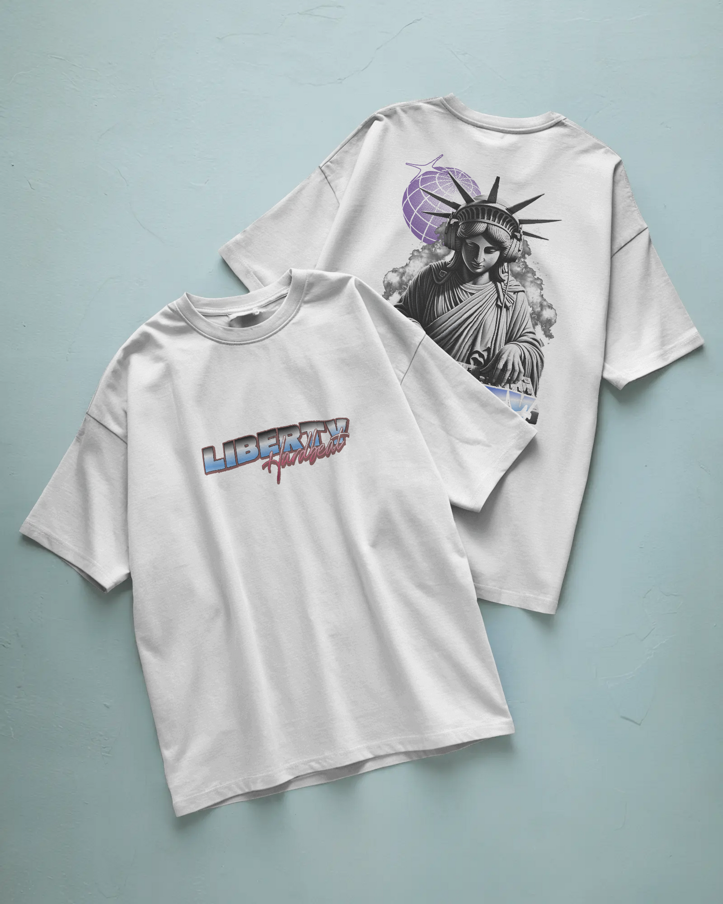 Liberty Dj Baskılı Oversize T-shirt