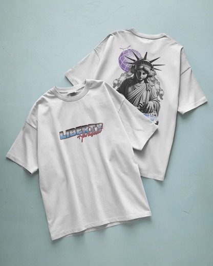 Liberty Dj Baskılı Oversize T-shirt