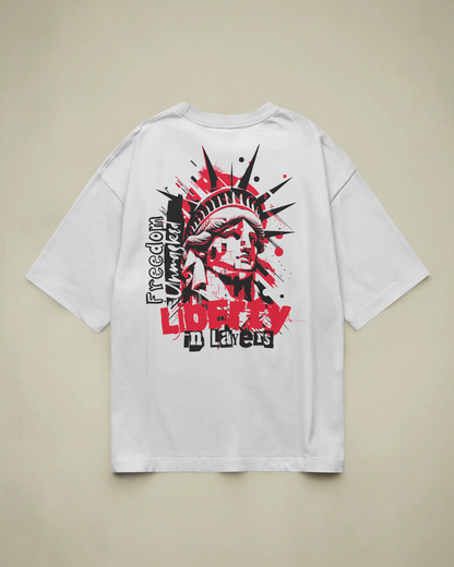 Liberty Baskılı Oversize T-shirt
