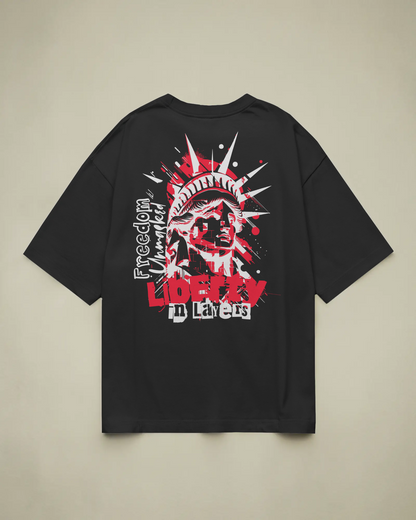 Liberty Baskılı Oversize T-shirt