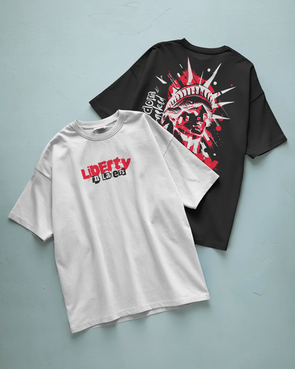 Liberty Baskılı Oversize T-shirt
