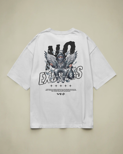 No Excuses Baskılı Oversize T-shirt