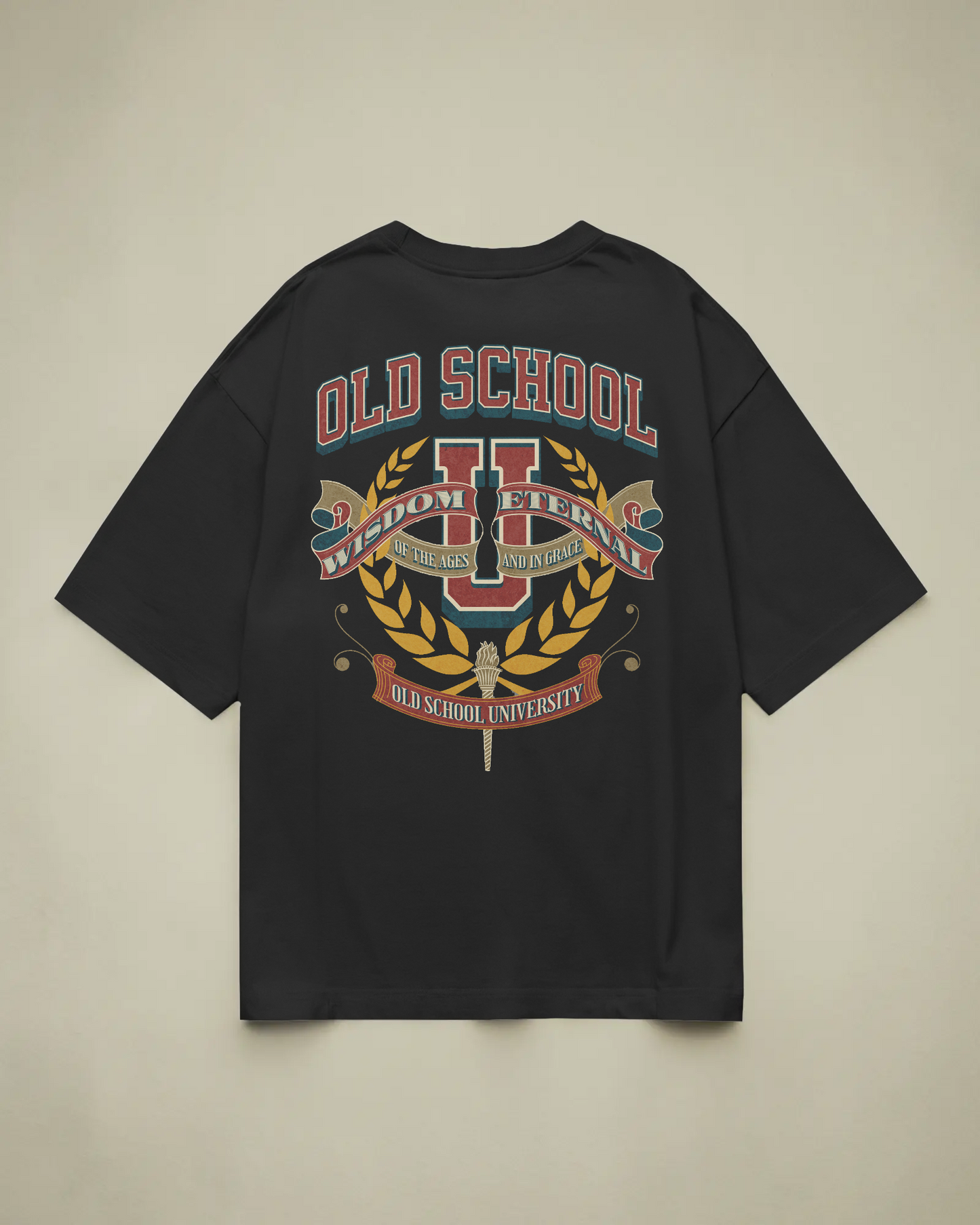 Old School Baskılı Oversize T-shirt