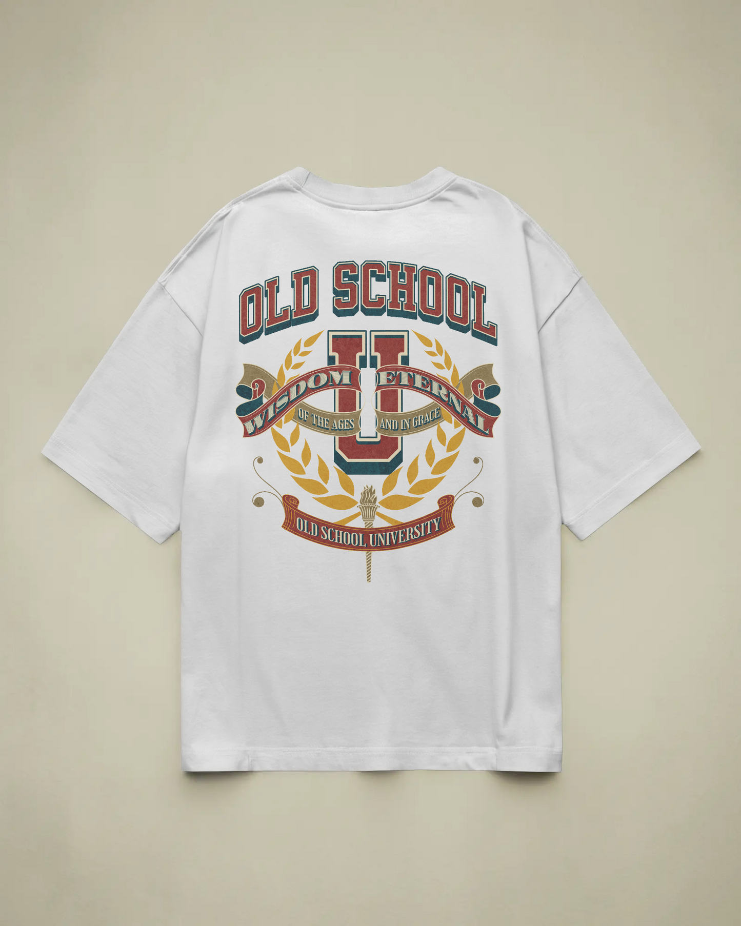 Old School Baskılı Oversize T-shirt