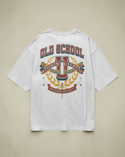 Old School Baskılı Oversize T-shirt