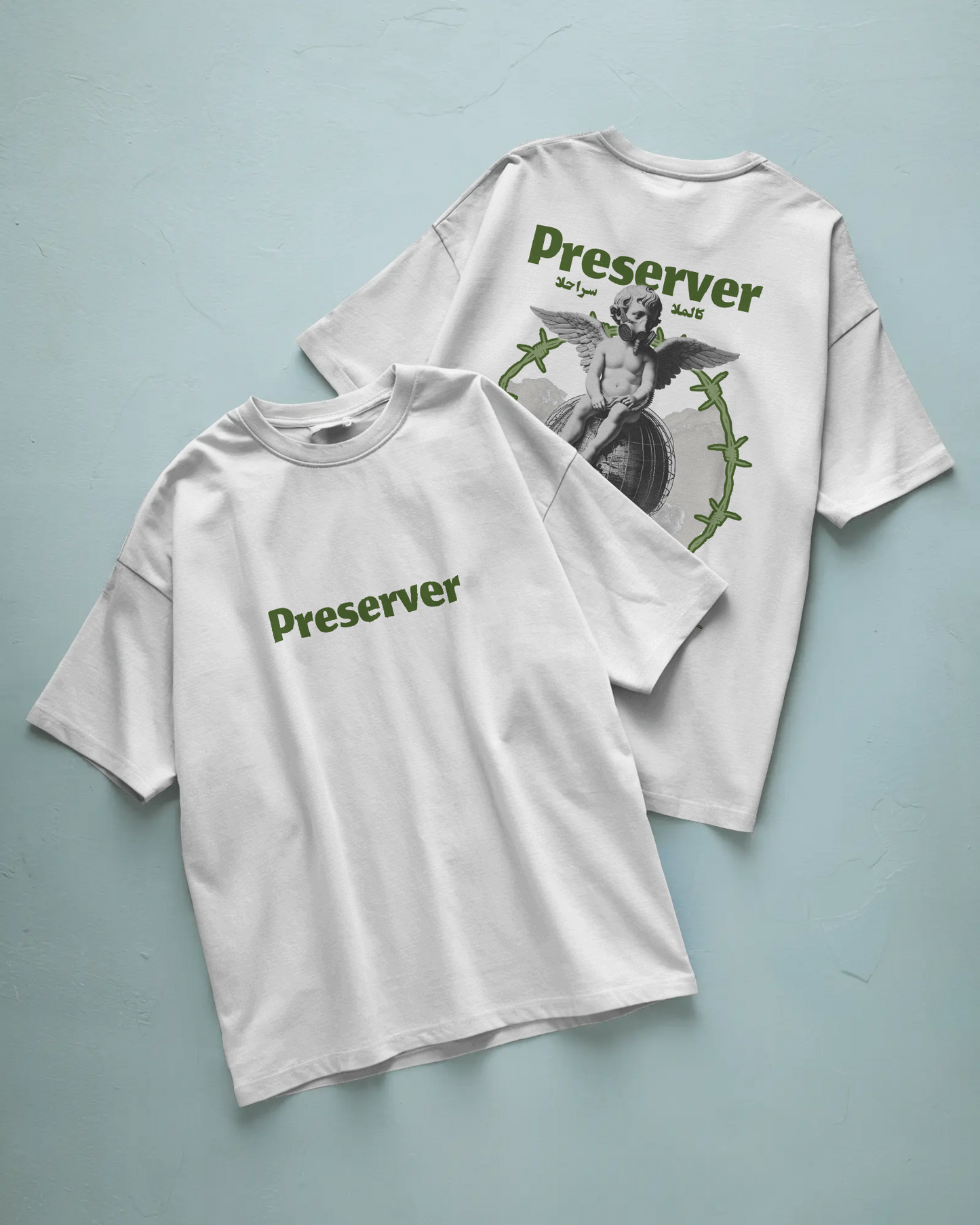 Preserver Baskılı Oversize T-shirt