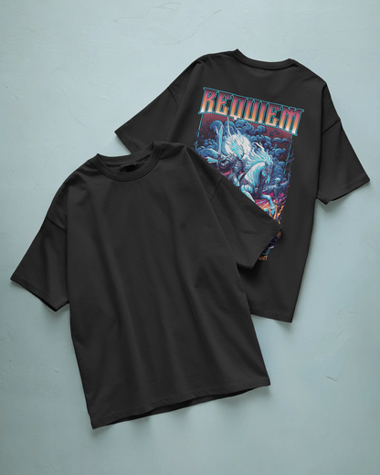 Requiem Baskılı Oversize T-shirt