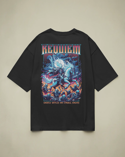 Requiem Baskılı Oversize T-shirt