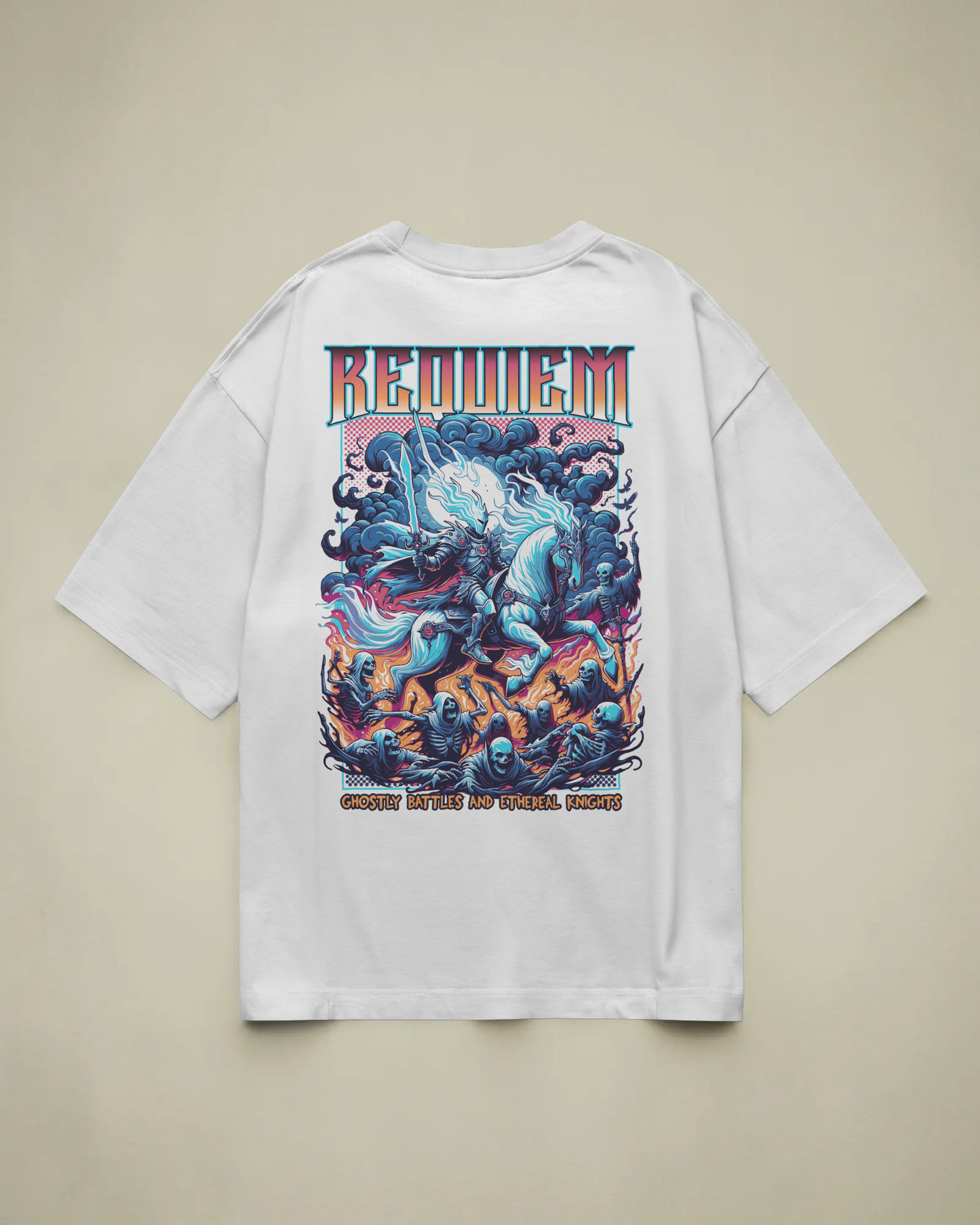 Requiem Baskılı Oversize T-shirt