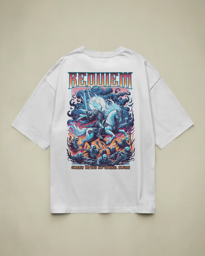 Requiem Baskılı Oversize T-shirt